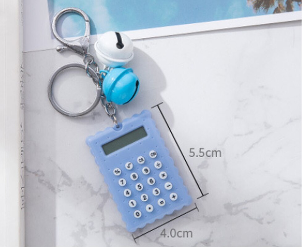 1PC de lindo Mini portátil de energía Solar de la calculadora Digital de tarjeta de Kawaii calculadora para oficina de los estudiantes