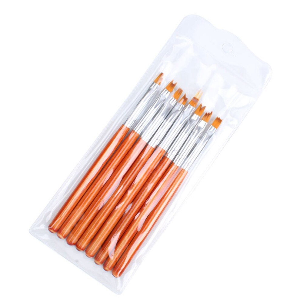 8Pcs Nail Bloei Bloem Nail Art Brush Pen Gel Uv Nail Schilderij Bloem Tekening Pen Acryl Gel Nail Schilderen borstel Liner Diy