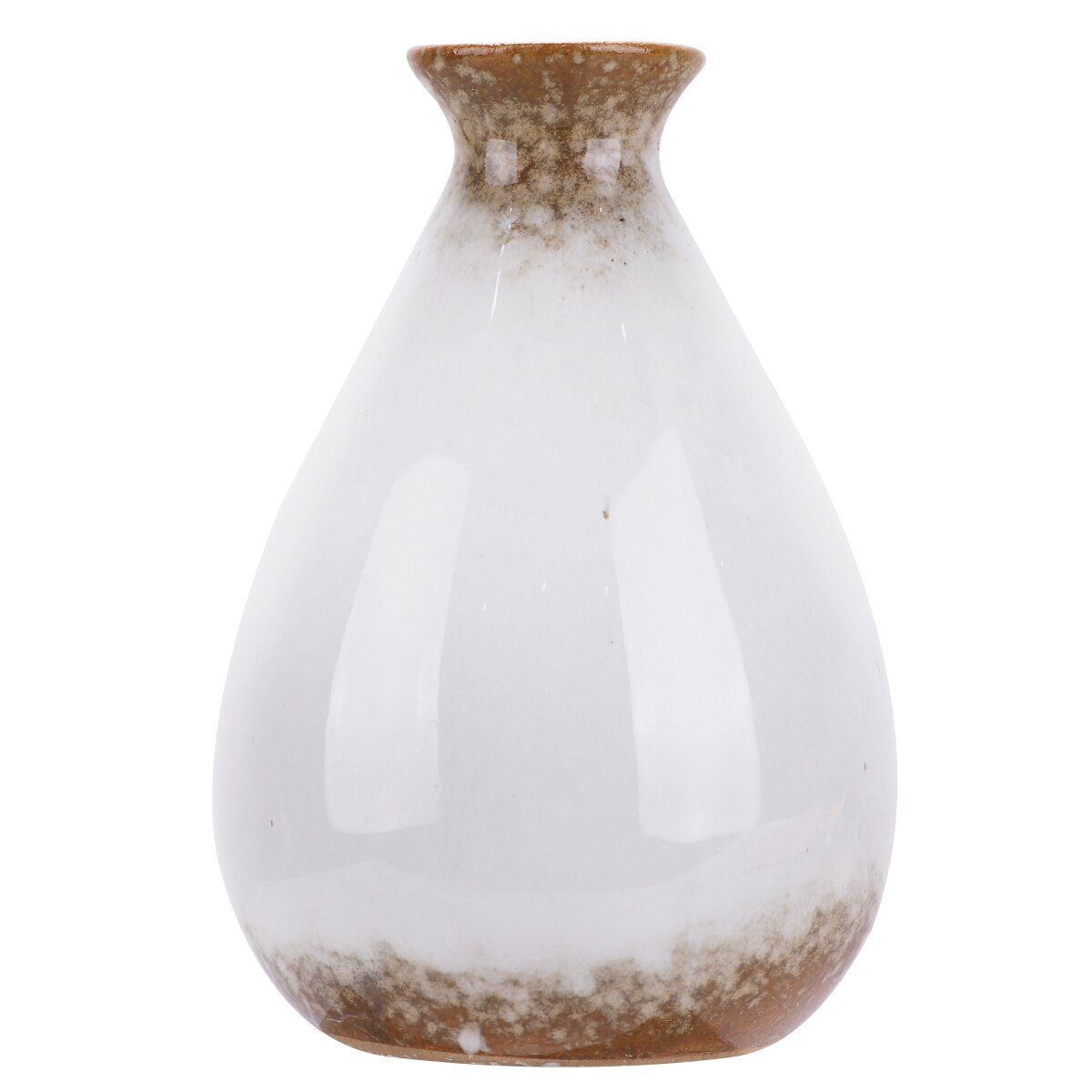 1pc Ceramic Vase Simple Flower Arrangement Dry Flower Vase Desktop Decoration for Office Hotel Home (Green): White