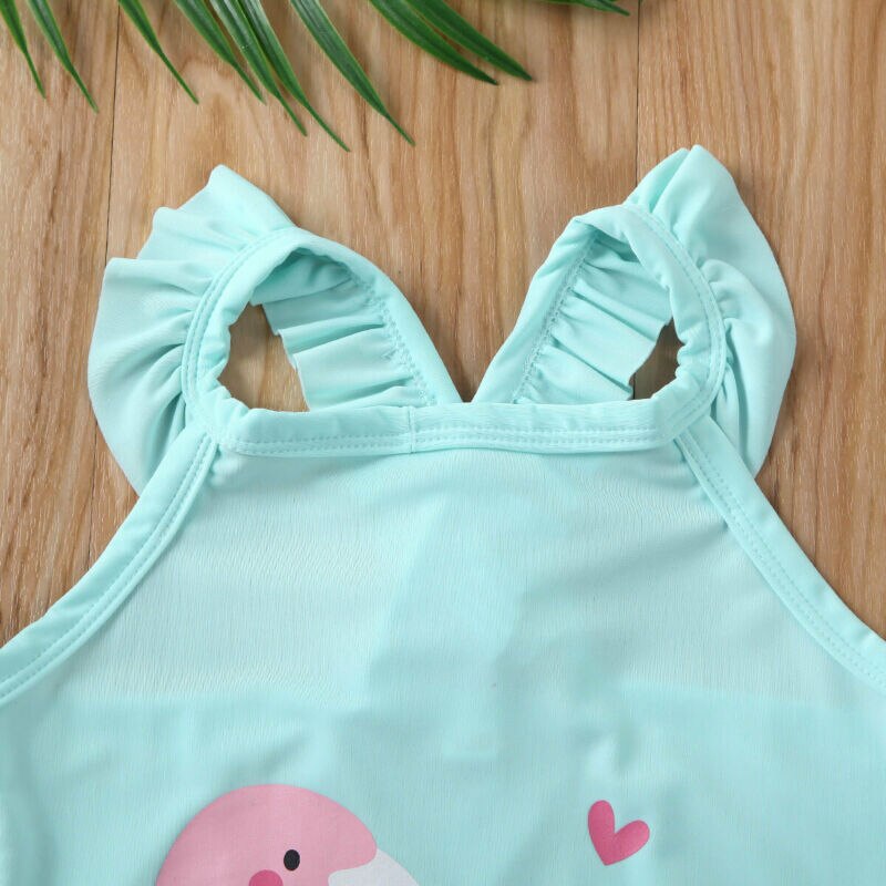 Traje de baño bikini con flamencos para niñas y niños