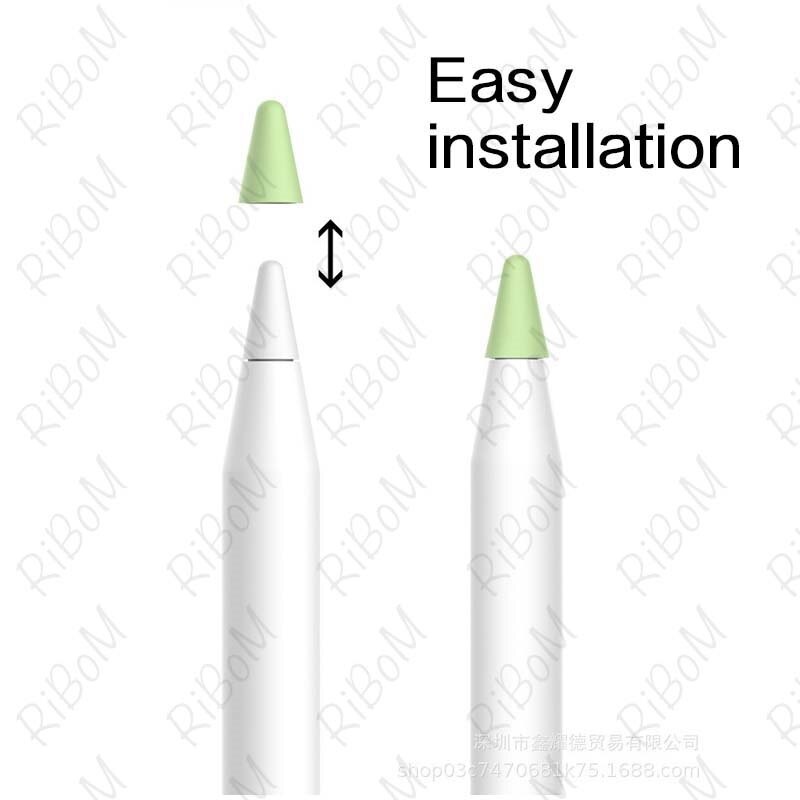 Stylus Pen Case Nib Protective Cover Skin For Apple Pencil 8pcs Silicone Replacement Tip Case For Apple Pencil 1 2 Touchscreen