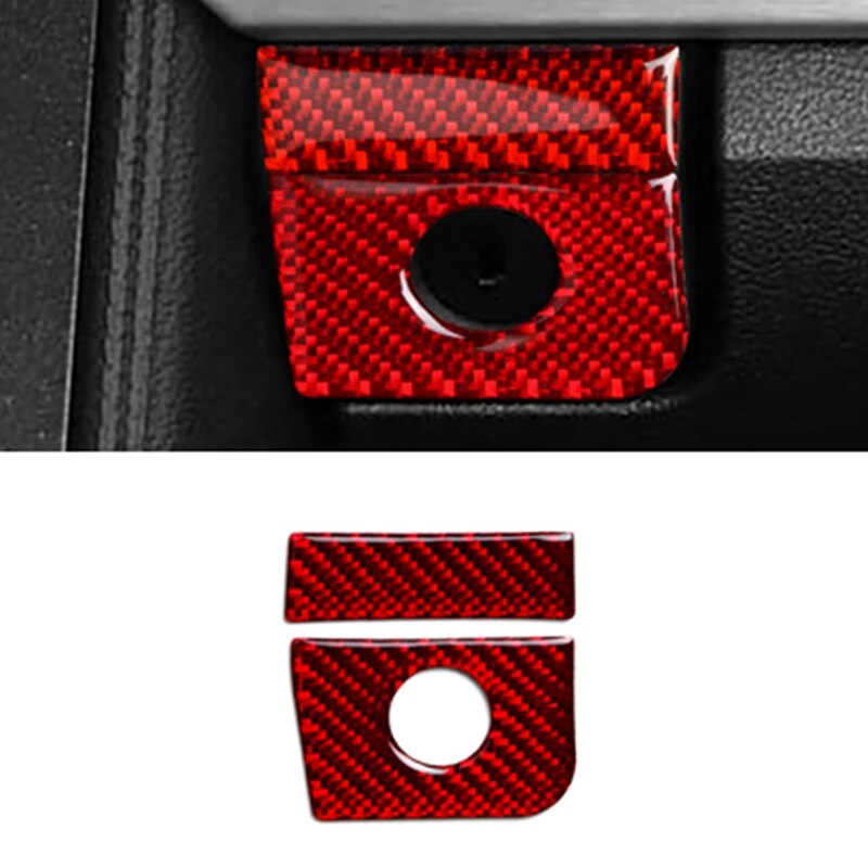 Storage Box Panel Carbon Fiber Sticker, Car Interior Dashboard Cover, Applicable for Ford Mustang