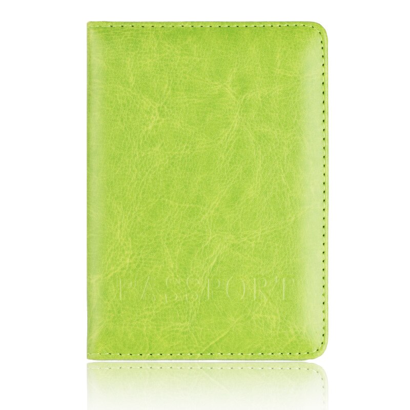 Aminyee Travel Accessories Passport Holder Cover Vintage PU Leather Men RFID Business Credit Card Wallet Storage Case Organizer: Green