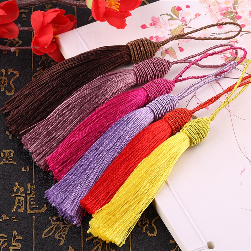 15cm Silk Tassel Fringe Sewing Bang Tassel Trim Key Tassels for Silk Tassels DIY Embellishment Curtain Accessories Parts