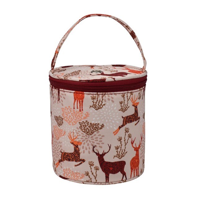 1PC Wool Yarn Bag Knitting Bag Oxford Cloth Crochet Organizer Yarn Knitting Tote Bag For Crochet Hook Knitting Needles Yarn Ball: A