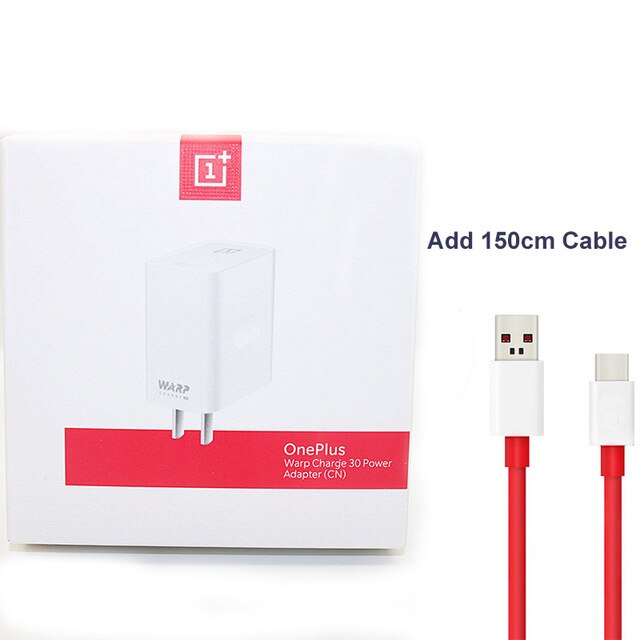 Original für OnePlus 7T Pro 30W Warp Ladegerät 6A Typ-C Kabel Dash Ladung Schnell Lade Adapter für One Plus 8 7 6T 1 + 6 3T 1 + 5T: US Add 150cm Cable