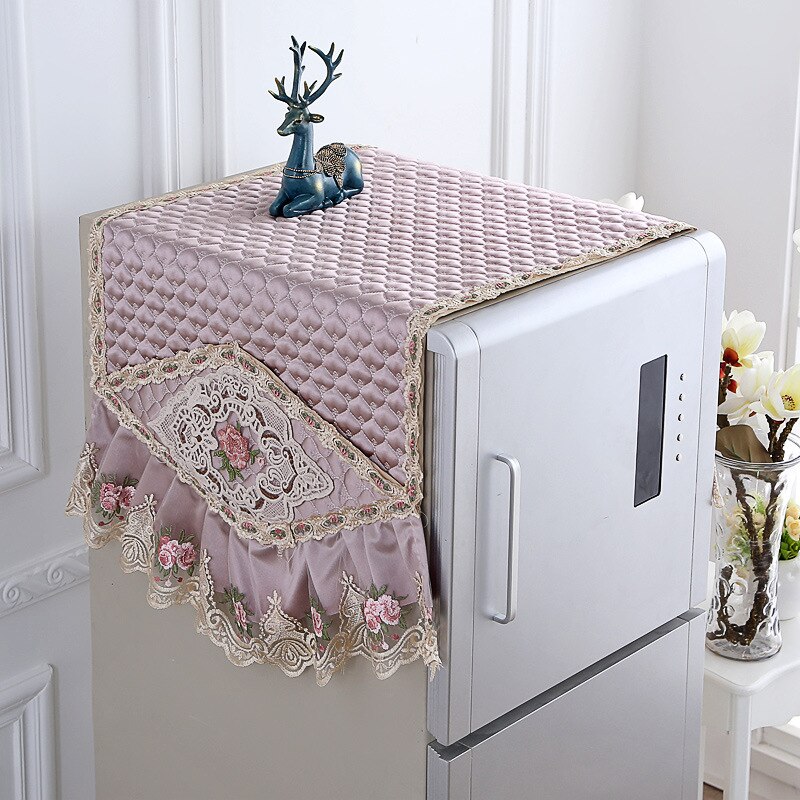 High End Refrigerator Covers Home Decoration Luxury Fridge Cover Refrigerator Dustproof Covers: C1-Singleopen-55x140