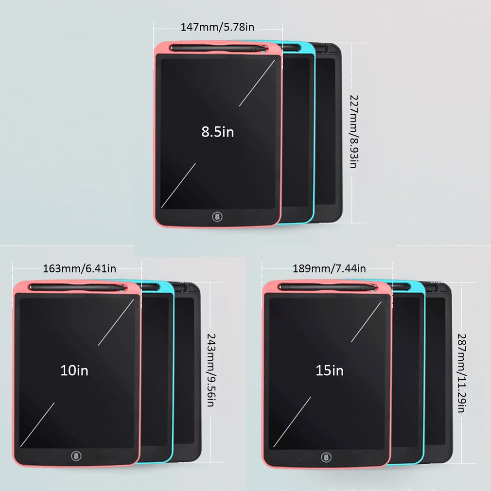 8.5/12/15 Inch LCD Drawing Tablet Digital Writing Graphic Tablets Electronic Handwriting Pad Pads Graphics Board for Kid Kids