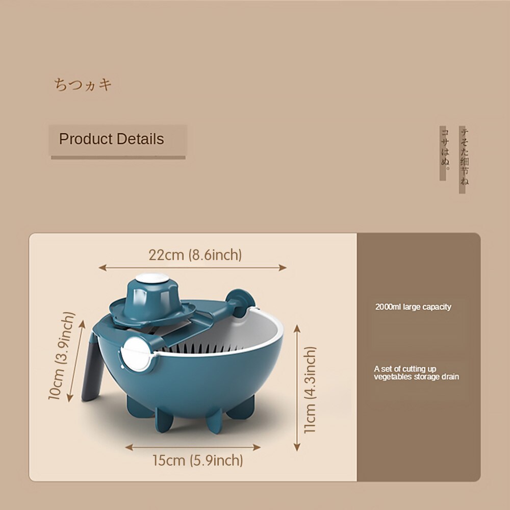 Multifunctional Vegetable Cutter Machine Potato Slicer Radish Grater Shapes Slicer Board Kitchen Tools Vegetable Drain Basket