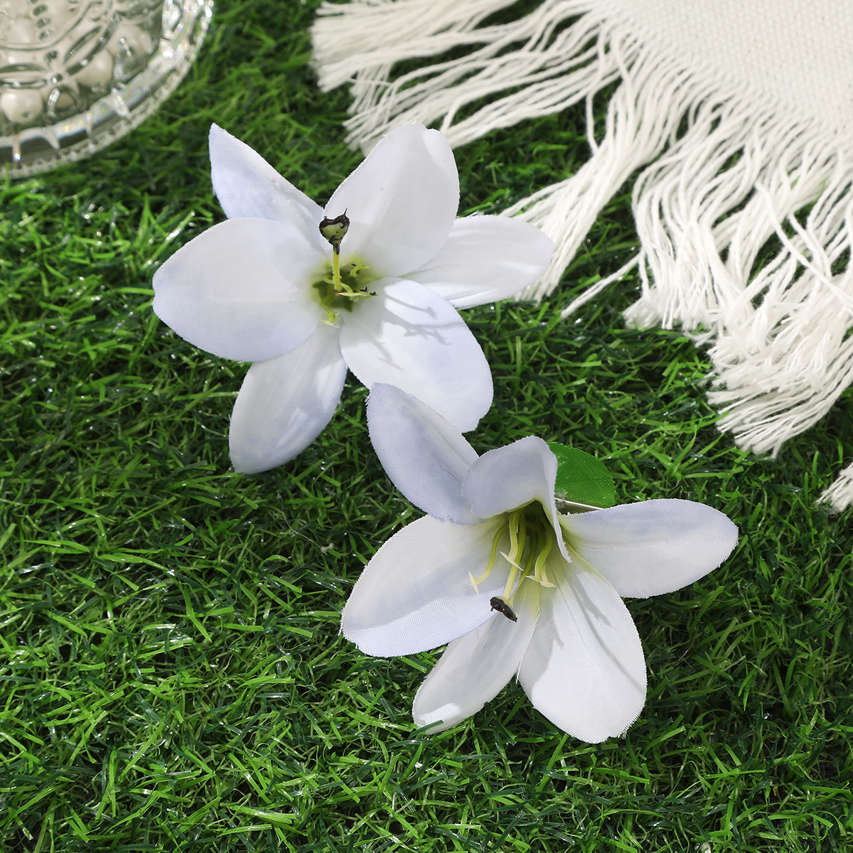 Horquillas de orquídeas simuladas, pinza para el pelo de flor blanca y rosa para mujer, horquilla para foto de playa de viaje de verano, Clip LATERAL, tocados de: Rojo rosado
