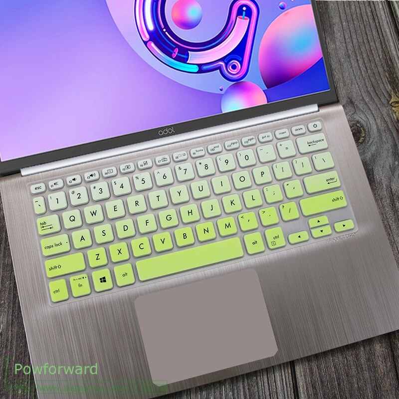 Pour ASUS VivoBook 14 R424DA R424FL R424FA X409UB X412FL x412fa R424 DA FL FA 14 ''Silicone housse de clavier d'ordinateur portable protecteur de peau: fadegreen