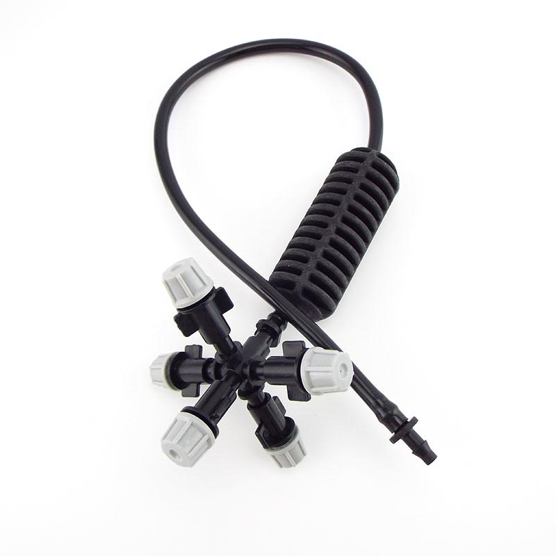 Hagehengende vannsprøytedyse sprinklersett forstøvende sprinklersett grønnsaksvanning vanning for drivhushage: Marineblå