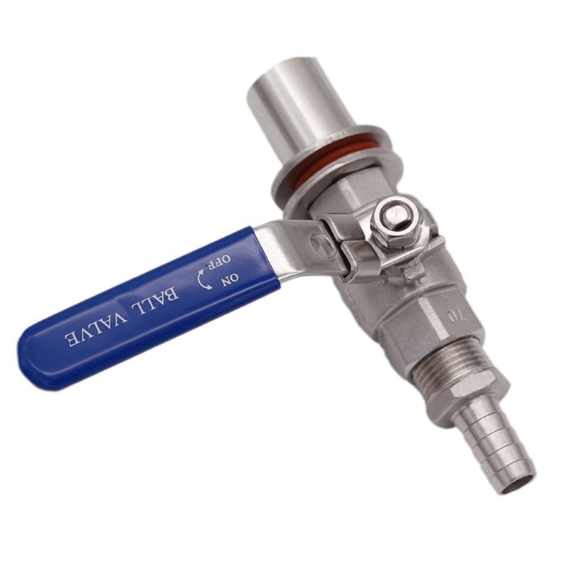 1/2\" 304 stainless steel welding-free compact ball valve and barb 95AA