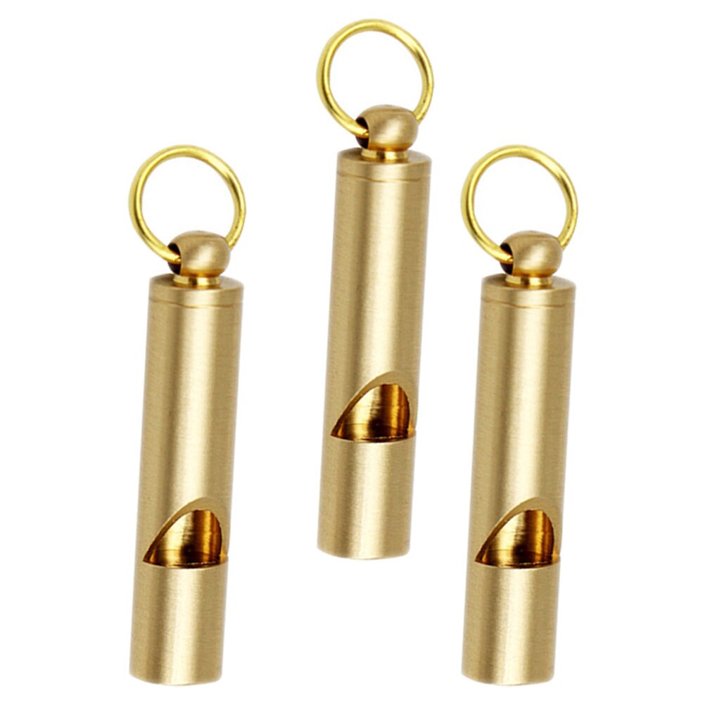 3Pcs Referee Whistle Copper Whistle First Aid Whistle Outdoor Using Whistle