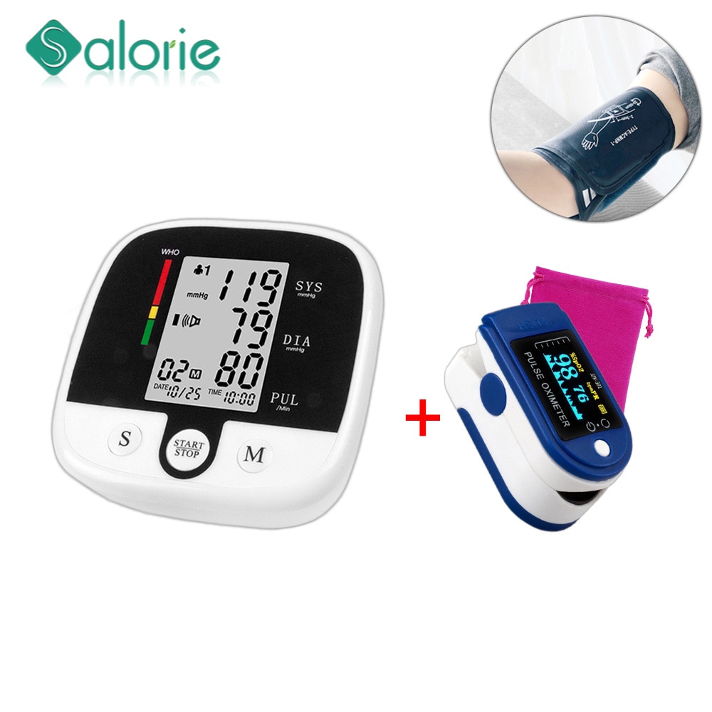 Healthy Care Arm Automatic Blood Pressure Monitor BP Sphygmomanometer Pressure Meter Tonometer for Measuring Arterial Pressure