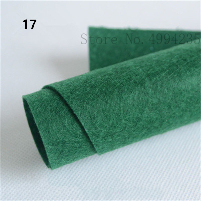 1MM Thick Dark Green Color Nonwoven Fabric DIY Handmade Felt Leaves Felt Cloth Polyester Sewing Felt Shapes Toys Dolls Crafts: Default Title