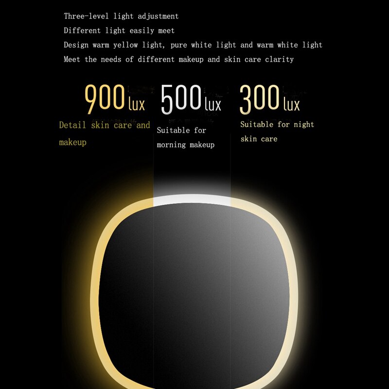 LED Lighted Travel Makeup Mirror, Daylight LED,Portable, Folding