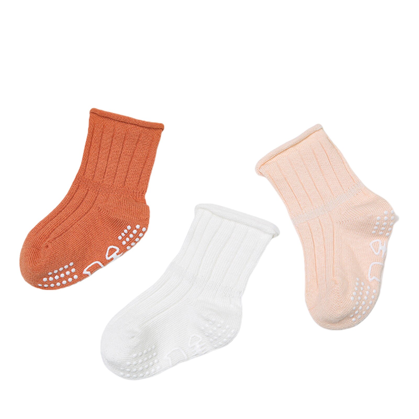 3 Paren/partij Pasgeboren Baby Katoenen Sokken Anti-Slip Medium Buis Sokken Peuter Meisjes Jongens Kous Herfst Winter Katoen Accessoire: b / 1-3 Years