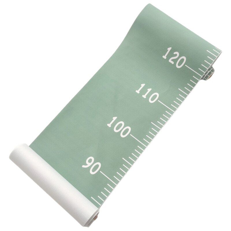 Baby Child Height Ruler Kids Growth Size Chart Height Chart Measure Ruler Wall Sticker For Kids Room 200*20cm: Green
