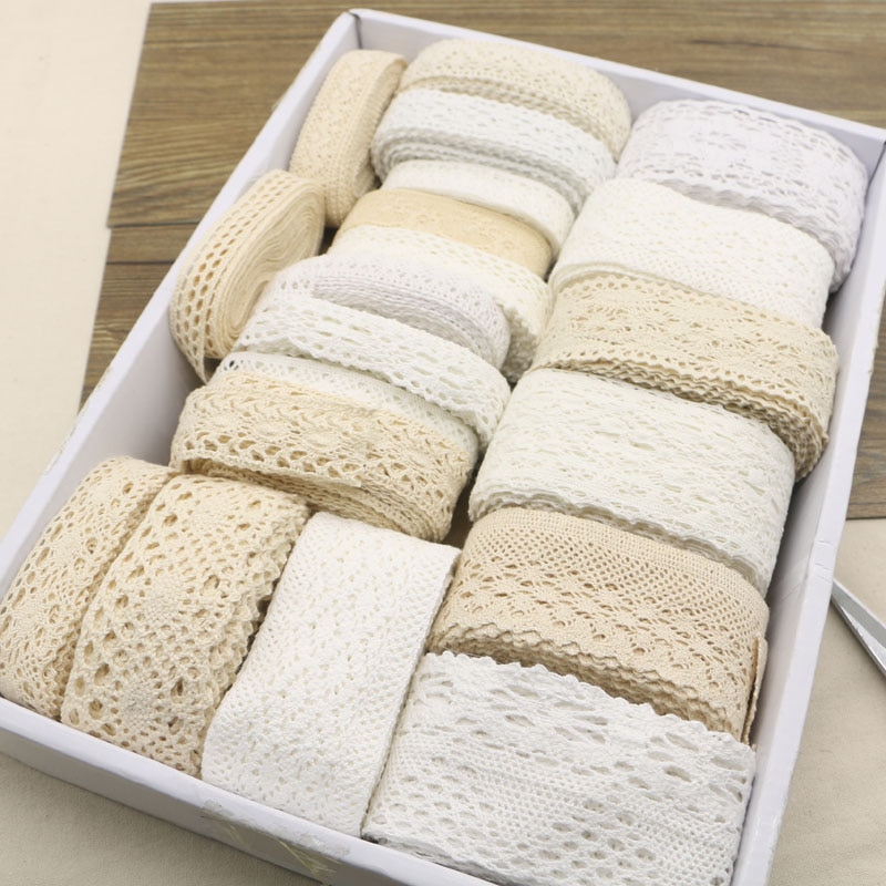 3 yards kanten lint van katoen, 10 cm breed decoratief lint
