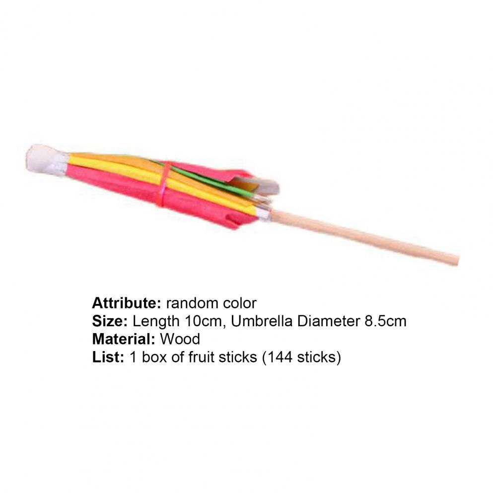 Paraguas para cóctel octogonal hecho a mano, sombrilla desechable de madera en forma de estrella, palos, paraguas pequeño para decoración de cóctel, 144 Uds.