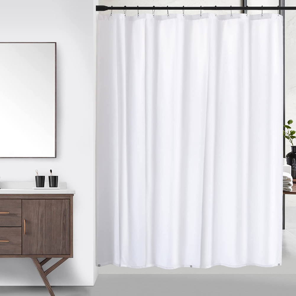 PEVA-Duschvorhang, wasserdichter Kunststoff, durchsichtige Badvorhänge, transparent/bunt, Badezimmervorhänge, Mehltau, Zuhause, Luxus mit Haken: Klar