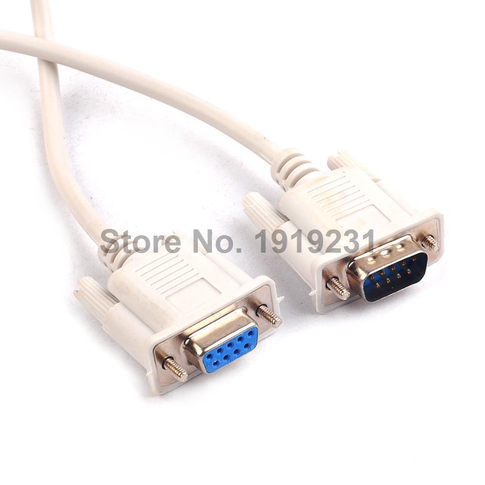 1PCS Serial Extension Cable RS232 Serial Data Cable 1.5 m DB9 Serial Male to Female 9 Pin Cross Type