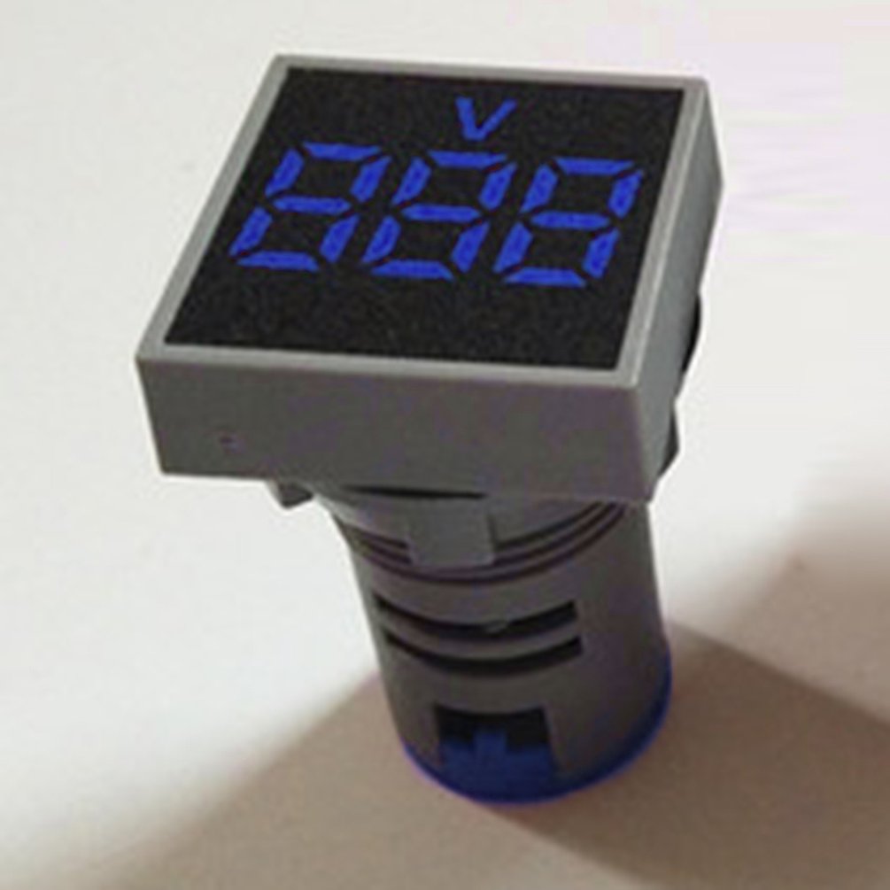 Indicatore Luminoso a LED, AC20-500V Mini Display a LED Digitale Voltmetro Indicatore Luminoso a LED Lampada di Segnalazione Quadrata a 5 Colori, Tester di Tensione (Bianco