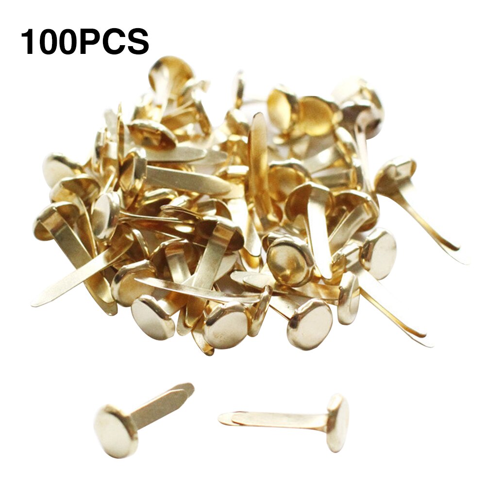 100pcs Iron Lightweight Office DIY Paper Fastener Card Making Craft Clasps For Kids Mini Brads Durable Scrapbooking Multipurpose