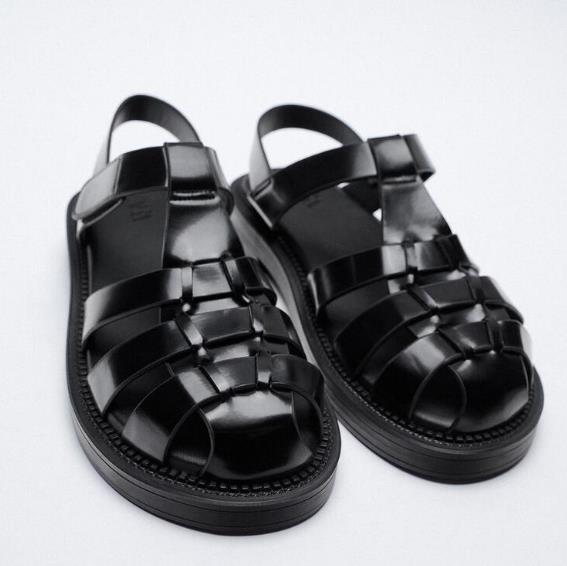 Meotina Vrouwen Sandalen Gladiator Schoenen Ronde Teen Platte Sandalen T-Strap Dames Schoeisel Zwart 40: 7.5