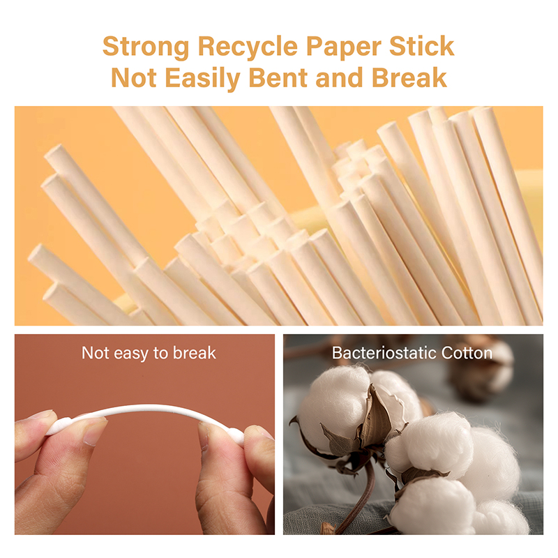 WUTA 25 hisopos de algodón, bastoncillos de esponja de doble punta, bastoncillos de algodón para teñir el acabado del borde del cuero, pintura de bordes DIY, aplicar pegamento, herramientas artesanales