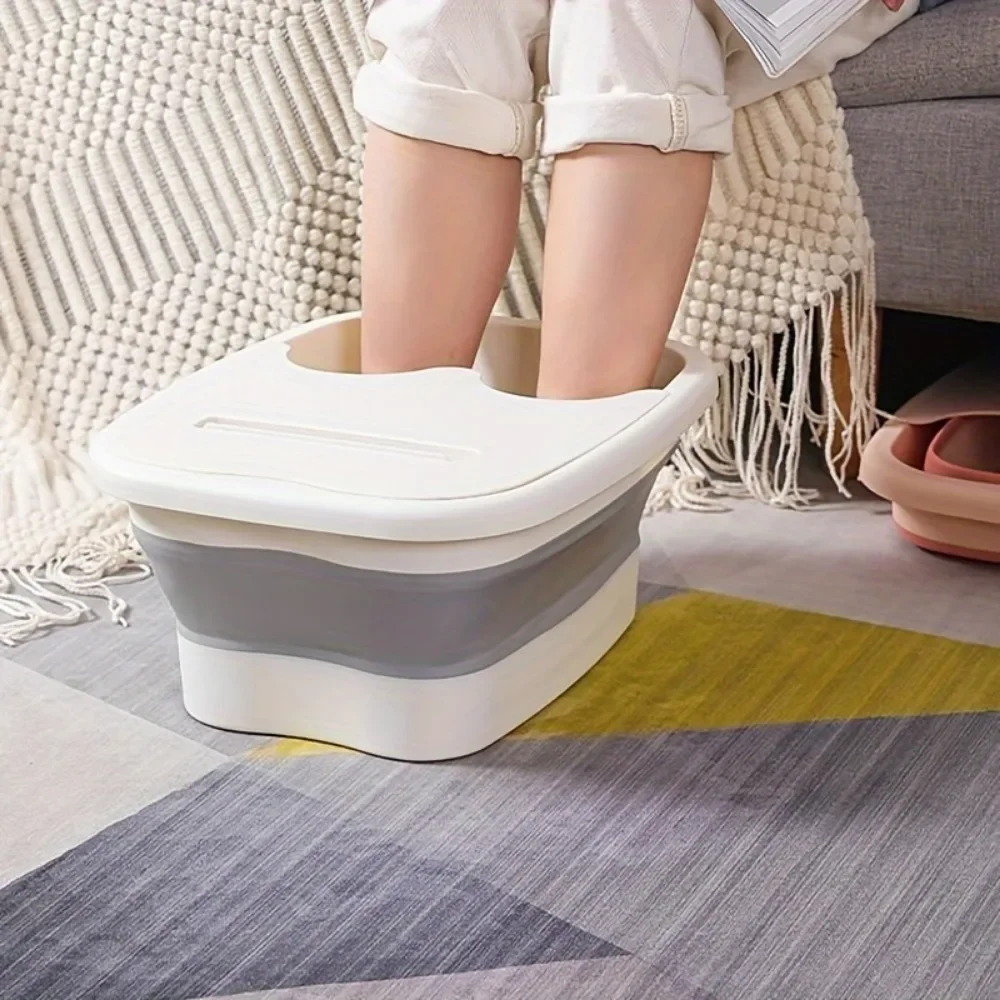 Home Foot Bath Tub Foldable Portable Thickened Foot Soaking Bucket Lavipeditum Massage Practical Plastic Simple Foots Wash Basin