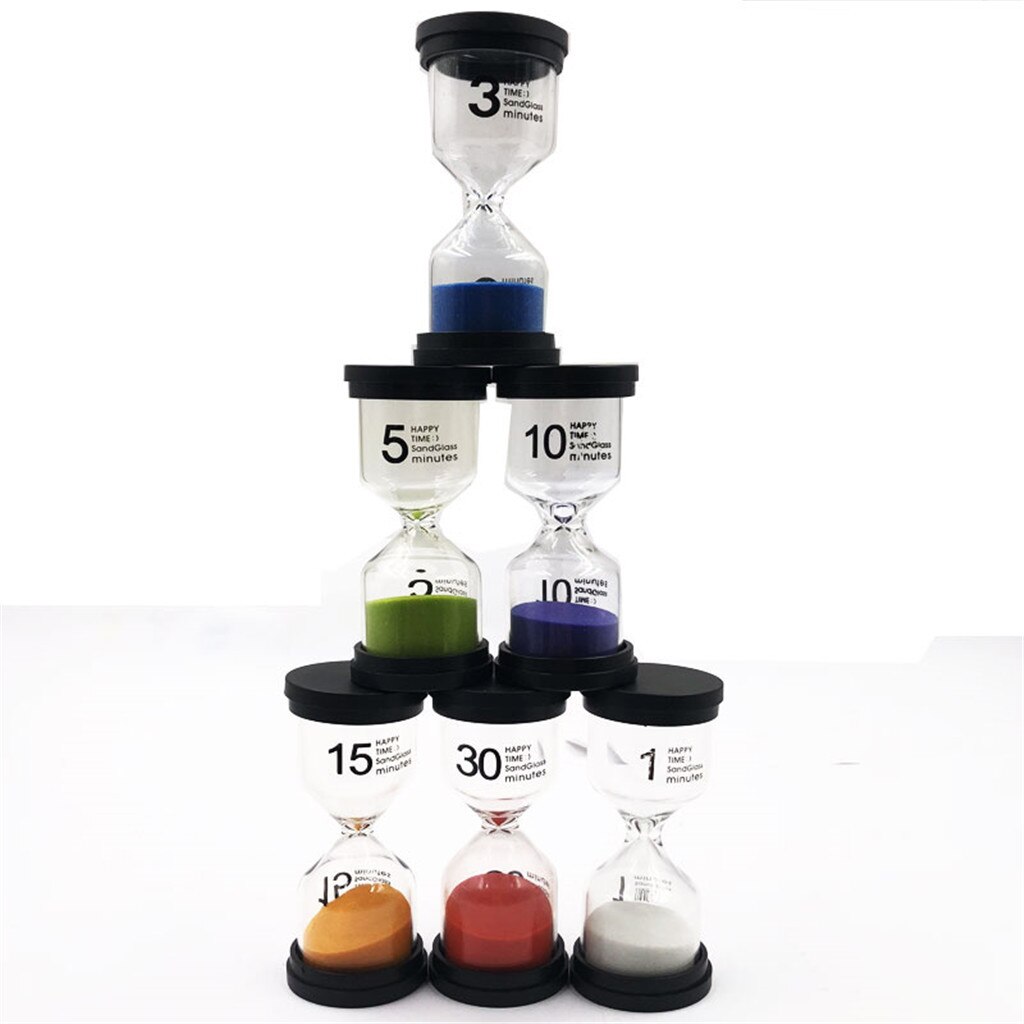 Sand Timer 6 Colors Hourglass Timer 1min 3mins 5mins10mins 15mins /30mi Kitchen Timer Square Cooking Countdown