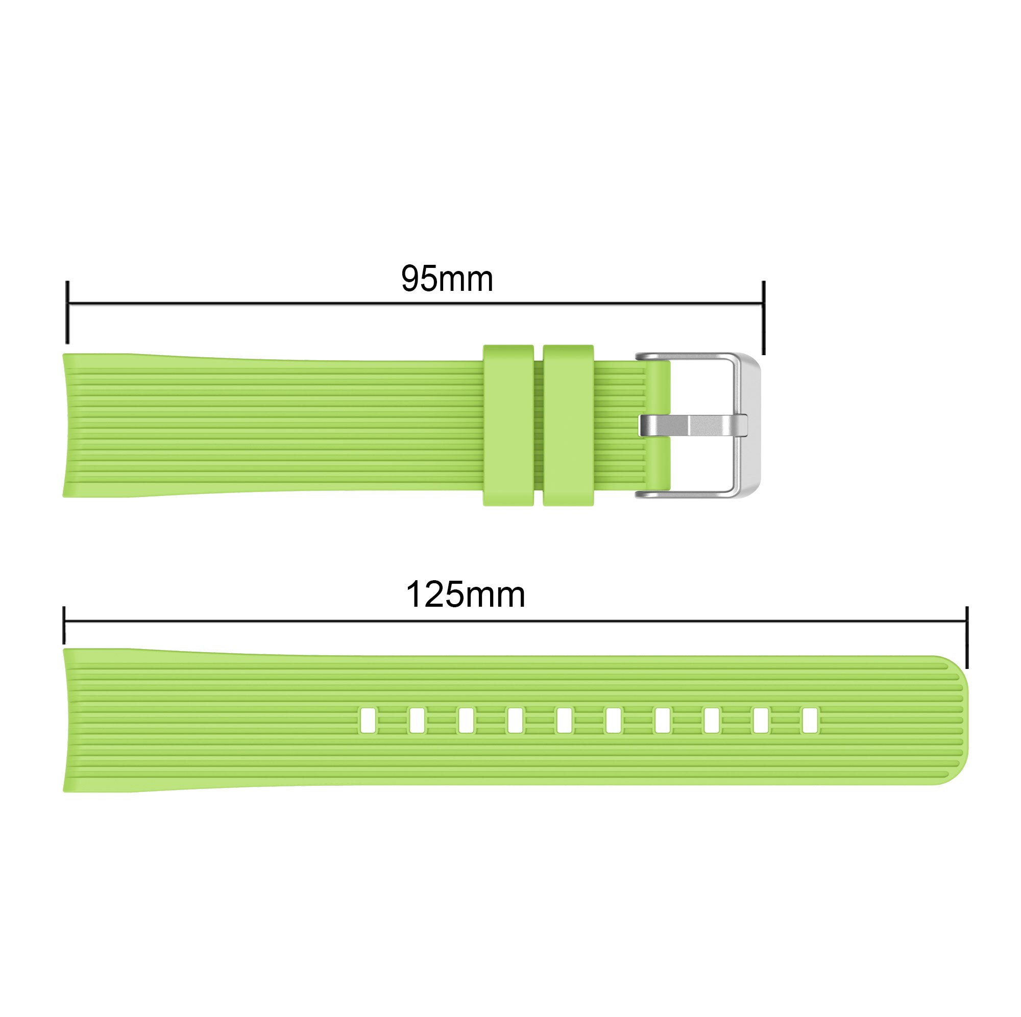 Sport 20mm / 22mm siliconen band voor samsung galaxy watch 3 45mm 41mm smartwatch band armband accessoires polsband: Groente / 22mm