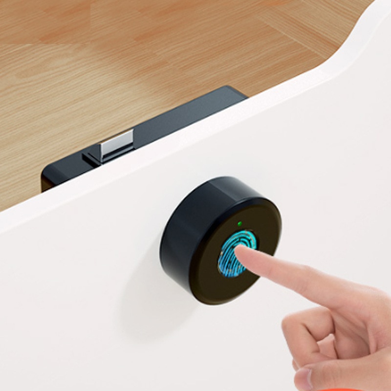 Plastic Fingerprint Cabinet Drawer Lock Electric Lock 20 Users