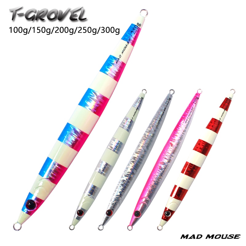 Japon MADMOUSE nouvelle lueur rapide gabarits leurre jig plomb poisson 100g150g200g250g300g bateau appât leurre eau salée leurre