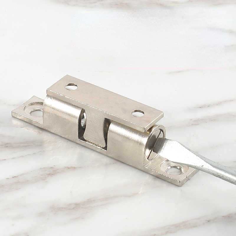 1 Set Door Lock Door Touch Latch Cabinets Interlock Switch Chassis Cabinet Spring Ball Locker Adjustable Brass Door Buckle