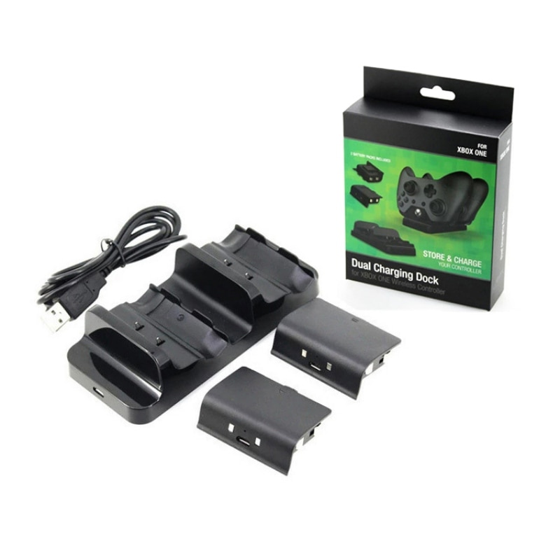 Dock Controller Charger + 2x Oplaadbare Batterijen Voor Xbox Een Oplaadbare Batterij Opladen Dock !