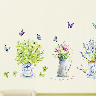 Removable Flower Garden Removable Wall Art Sticker PVC Decal DIY Room Home Mural Decoration