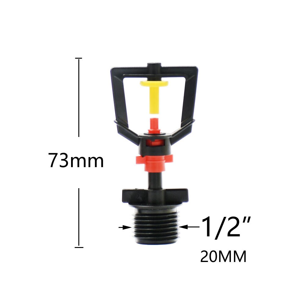 5Pcs Greenhouse 360 Refraction Micro Nozzle Garden Drip Irrigation Misting System Hanging Humidifier Sprayer w 4/7mm Barb: PURPLE