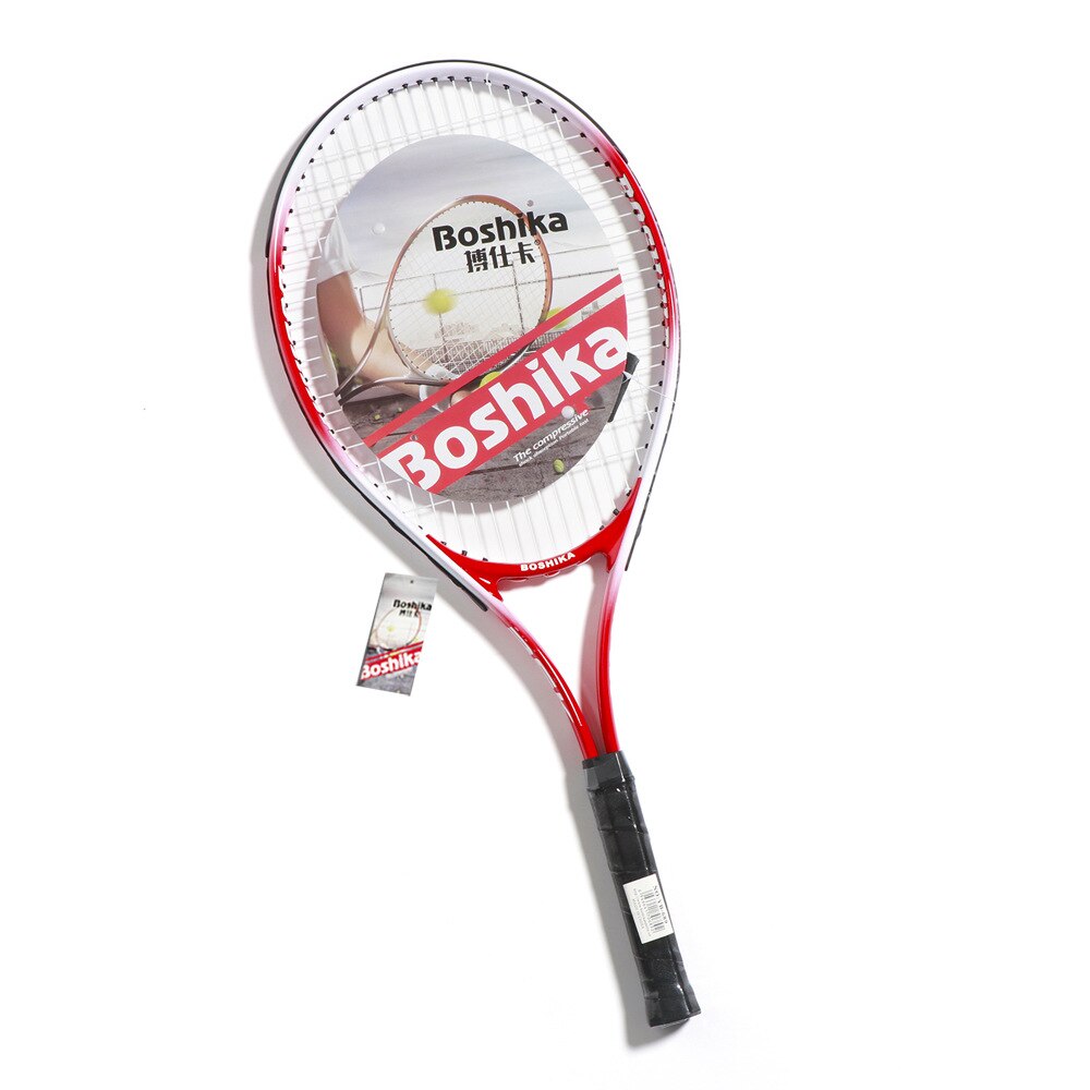 Aluminium Alloy Tennis Racket portable Nylon Men and Women Ultra Light Coach Recommended Training Tennis Racket For Training: red