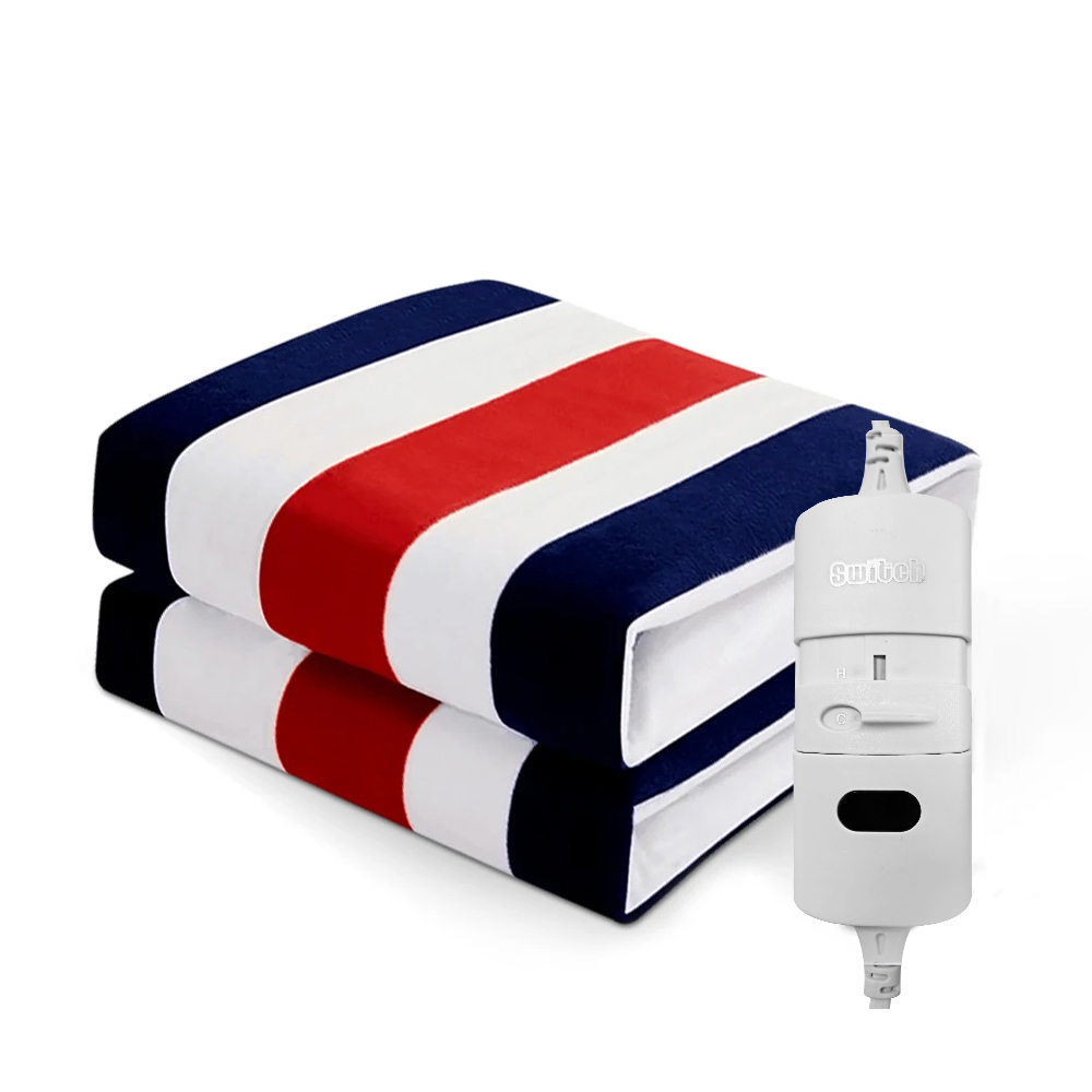 Manta calefactora eléctrica, termostato automático, calentador de doble cuerpo, colchón de cama, enchufe europeo, alfombras eléctricas calentadas de 220V: YELLOW / 600 W