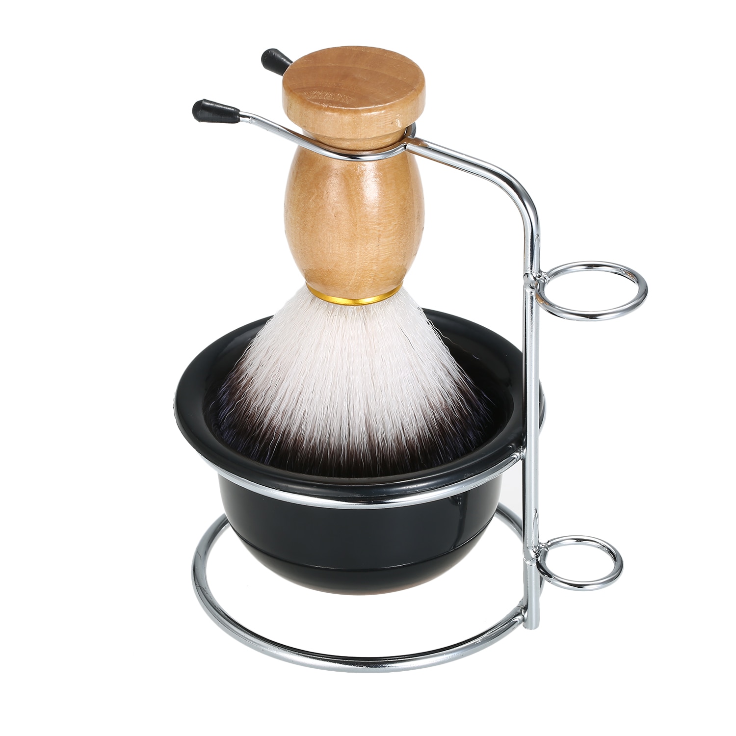 Shaving Grooming Sets Stainless Steel Shave Bowl and Shaving Stand Brush for Safety Blade Razor and Double Edge Razor