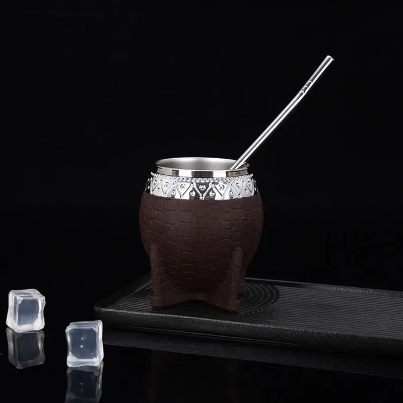 1PC tazas tazas para café Stainless Steel Double Wall Cup 200ml Insulated Tumbler Yerba Mate Tea Coffee Beer Drinking Mug Double: PURPLE