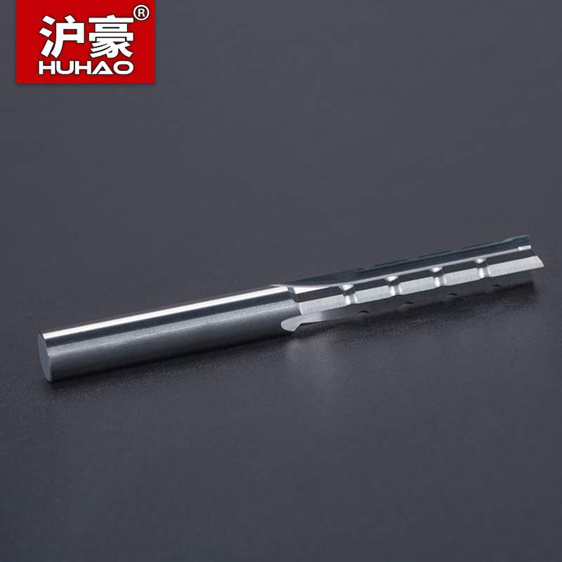 HUHAO Straight Milling Cutter Wood Router Cutters 3 Flutes Carbide End Mill CNC Slotting Trimming Router Bit Woodworking Tools