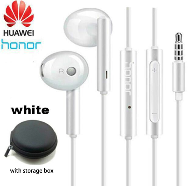 Original Huawei Earphone am116 Headset Honor AM115 Mic 3.5mm For xiaomi huawei P7 P8 P9 Lite P10 Plus Honor 5X 6X Mate 7 8 9: white with box