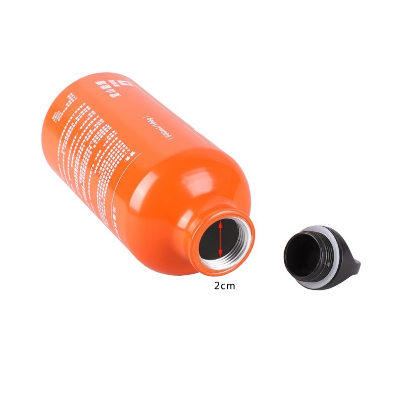 500Ml Aluminium Outdoor Camping Gas Brandstof Olie Fles Picknick Barbecue Motorfiets Emergency Gas Tank