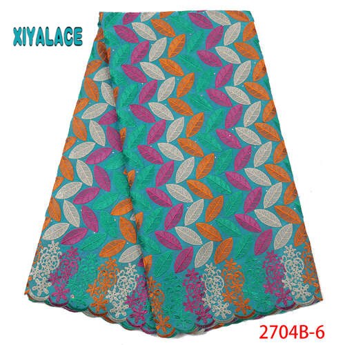 suisse Voile dentelle en suisse jolie 100% coton suisse Voile lacets pour africain couture dentelle YA2704B-2: 2704B-6