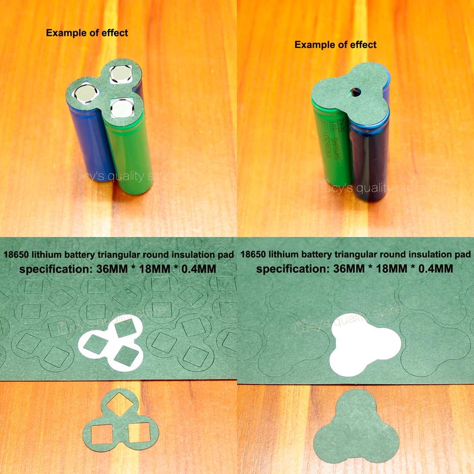 100pcs/lot 18650 lithium battery pack insulation material barley paper high temperature insulation gasket red just gasket