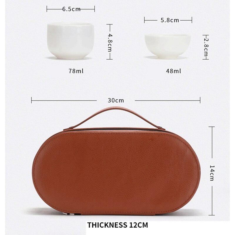 Portable Travel Tea Set Portable Bag Outdoor Japanese Simple Tea Set Tea Pot And Cup Set